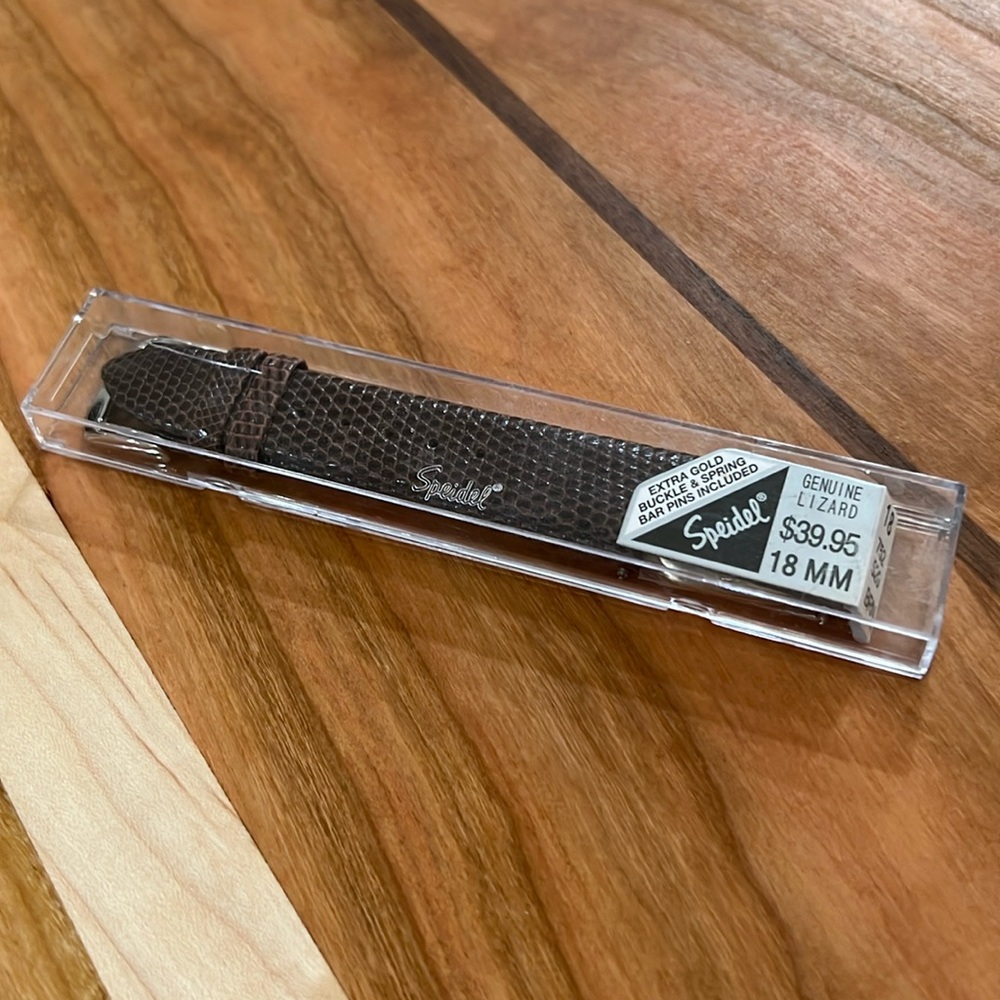 Speidel 18mm Brown Lizard Watch Band